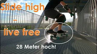 Longboard Slides in Crazy Heights! - Freeride Edit Bitterfelder Bogen | Longboarding Germany