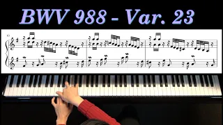 J.S. Bach, BWV 988-Var. 23, Goldberg Variations (Sheet music 楽譜) バッハ, ゴルトベルク変奏曲より第23変奏曲