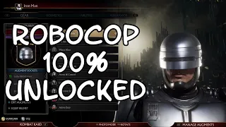 RoboCop Showcase - All Gear, Skins, Cinematics & Finishers Unlocked - Mortal Kombat 11