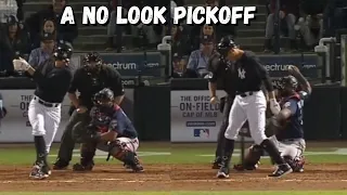 MLB Catcher Picks Off Runner Without Looking