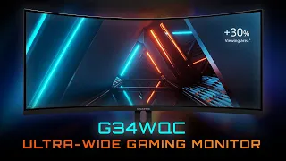 GIGABYTE G34WQC Ultra-wide Gaming Monitor | Official Trailer