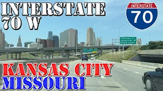 I-70 West - Kansas City - Missouri - 4K Highway Drive