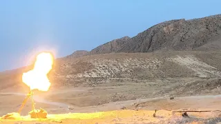 82mm mortar firing and impact on video