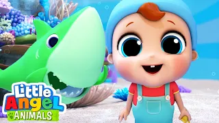 Baby Shark (Family Aquarium) Fun Animal Sing Along Songs by Little Angel Animals