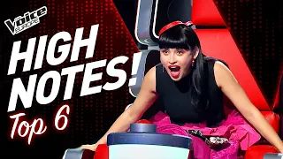 Unimaginable HIGH NOTES on Blind Auditions of The Voice! | TOP 6