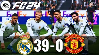 FC 24 PS5 Gameplay | Real Madrid 39-0 Man United - Ft, Messi , Ronaldo, Mbappe, Salah , Bellingham