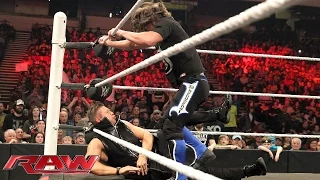 AJ Styles attacks The Miz on the set of Miz TV: Raw, February 1, 2016