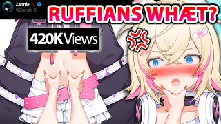 Fuwawa & Mococo React to Ruffians Touching Their ASSETS on Twitter 【Hololive】