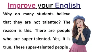 Who Is Talented | Level Up Your English | Learn to Speak Confidently
