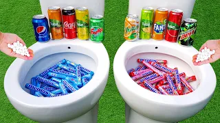 TOILETS vs MENTOS, Coca Cola, Fanta, Pepsi, Fuse Tea, Mtn Dew, Fruko, Yedigün, Burn in the toilet