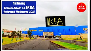 Wild Weather 4k Driving  St Kilda Beach To IKEA Richmond Melbourne 2021