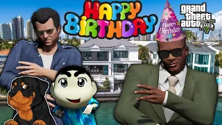 GTA5: Celebration of Franklin's Birthday 🎂Shinchan Gifted  Car & Helicopter  to Franklin |PSS gamer|