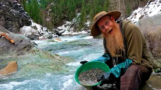 Mother Nature Tried to Kill Me! - (Gold panning new claim. Part 1)