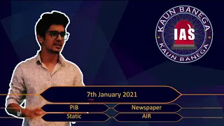 7 Jan 2021- Kaun Banega IAS, daily current affairs MCQ