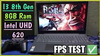 Attack On Titan Game Tested on Low end pc|i3 8GB Ram & Intel UHD 620|Fps Test|