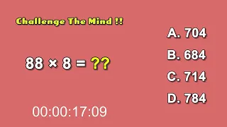 Strengthen Your Brain - Challenge The Mind !! 88 × 8 = ??