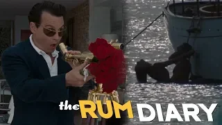 The Rum Diary (2011) - Johnny Depp funny boat scene