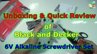 Black and decker A7073 Cordless Screwdriver Kit: Unboxing & Quick Review