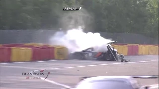 Spa 24h 2014, Karim A Ojjeh's crash at Eau Rouge