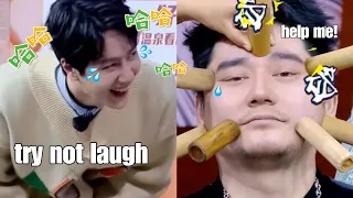 wang yibo try not to laugh with him | part 1 | feng ge makes yibo laugh hard hahahaha