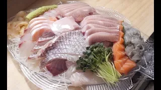 [4K]$100 Sashimi Platter ( Amberjack, halibut, red sea bream, mullet) Cutting, sashimi_korea food