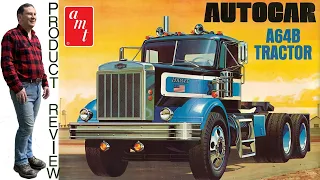 AMT Model Kits 1:25th Scale Autocar A64B Semi Tractor Show Truck Kit & Early History of Autocar