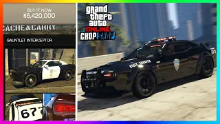 UNLOCK POLICE GAUNTLET INTERCEPTOR, Cops N Crooks HeIst, CAR, GTA 5 Chop Shop DLC(GTA Online Update)