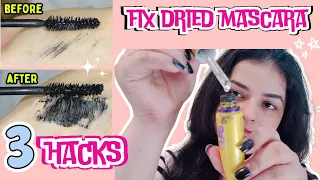 3 MASCARA HACKS YOU NEED TO KNOW ! Genius Hacks To Revive Dried Mascara Fast| How to Fix Dry Mascara