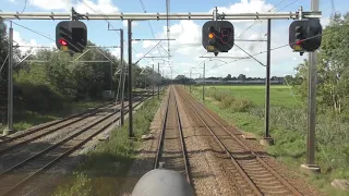 Riding with the train driver from Utrecht to Leiden. (Without speedometer)