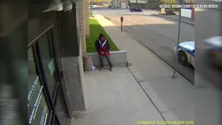 Raw video: Court releases video of Regina police officer kicking homeless man