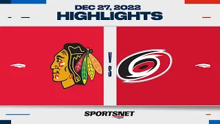 NHL Highlights | Blackhawks vs. Hurricanes - Deecmber 27, 2022