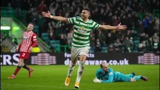 Celtic fans new song - weer top of the league looking down on the rangers celtic 4 raith 0 highlight