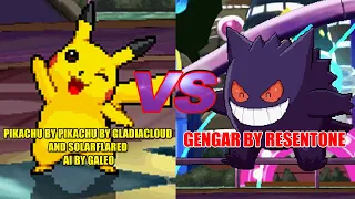 Pokemon Mugen - Pikachu vs. Gengar! A very shocking battle