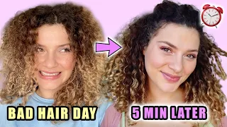 HOW TO FIX A BAD CURLY HAIR DAY IN 5 MINUTES