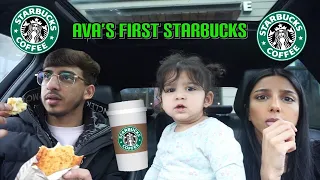 1 YEAR OLDS FIRST STARBUCKS | STARBUCKS WITH AVA | DOES SHE ENJOY IT? ** CONTAINS ASMR **