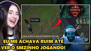 REAGINDO A SMZINHO MOMENTOS DE FELICIDADE - LEAGUE OF LEGENDS