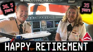 Joe & Margrit Fahan retire together at JFK -- 71.5 YEARS Combined Experience!