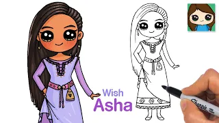 How to Draw Asha | Disney Wish