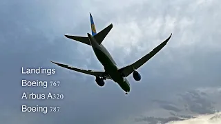 Landings Boeing 767, 787 and Airbus A320