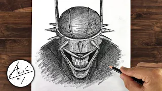 How to Draw BATMAN WHO LAUGHS | Pencil Drawing Tutorial