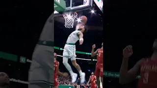 WILD Jayson Tatum PUTBACK SLAM!💥 #shorts