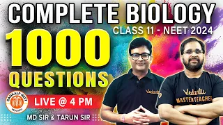 Solve 1000 Questions in One Shot 🎯 Complete Biology || NEET 2024 || MD Sir & Tarun Sir