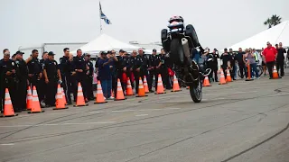 Erik Estrada / Teach McNeil Stunt Show at Police Motor Rodeo