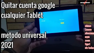 Como quitar cuenta google a tablet metodo universal android 8, 9.. 2021