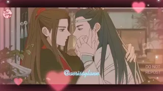 Wei Wuxian and Lanzhan | yaoi/bl/boy's love| kissing scene (ver. 2/part2) (fanmade) #theuntamed