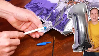 how to INFLATE foil balloon 😁👍 how to DEFLATE foil balloons - balloon decoration ideas
