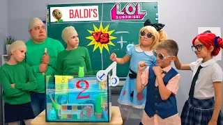 School of BAD LOL vs school of GOOD Baldi's! To drown stationery!