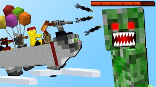 Fliegende OP Katze vs XXXL Creeper! (Schiffe + Turret Mod)