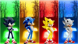 Sonic vs Hyper Sonic vs Dark Sonic vs Super Sonic | Tiles Hop EDM Rush