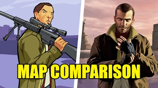 GTA Chinatown Wars vs. GTA IV - Map Comparison